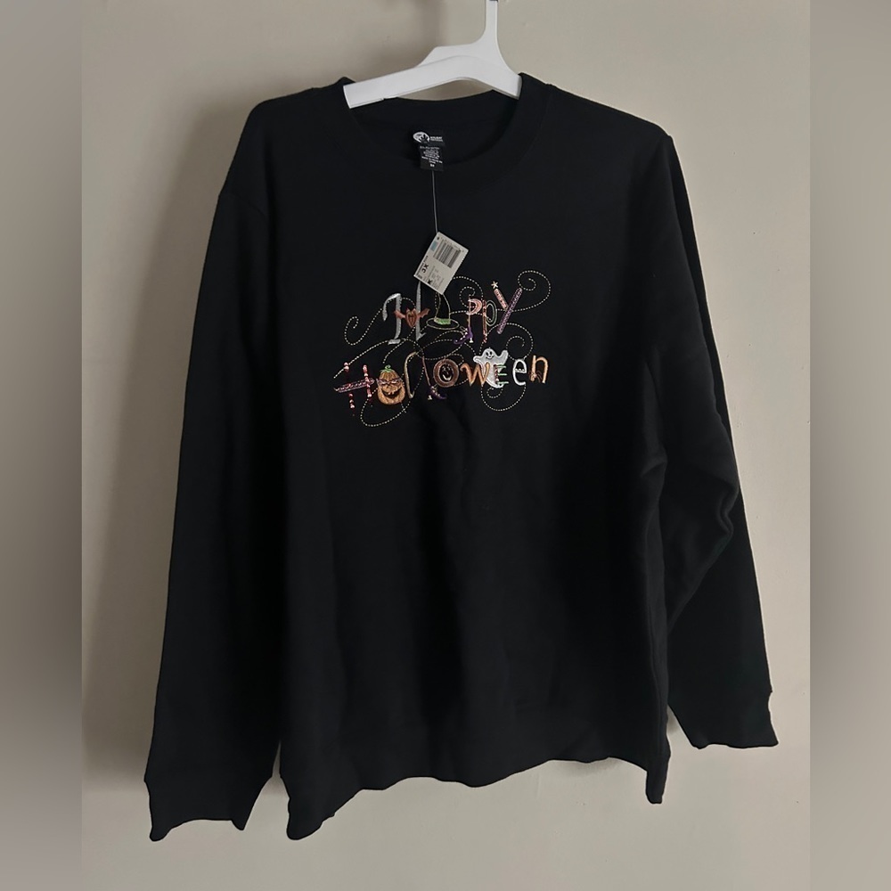 Holiday Editions Women’s Plus Size 3X Halloween Pullover Sweatshirt